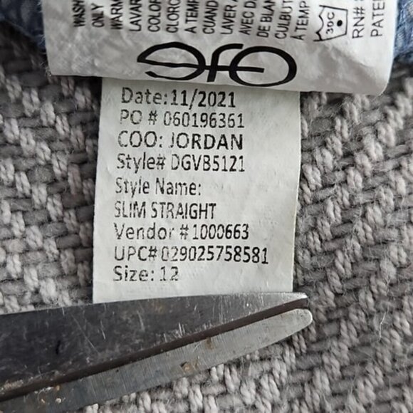 Gloria Vanderbilt Jeans Women's Size 12 (33x30) Slimming Acid Wash Y2K DGVB5121 - Picture 10 of 16